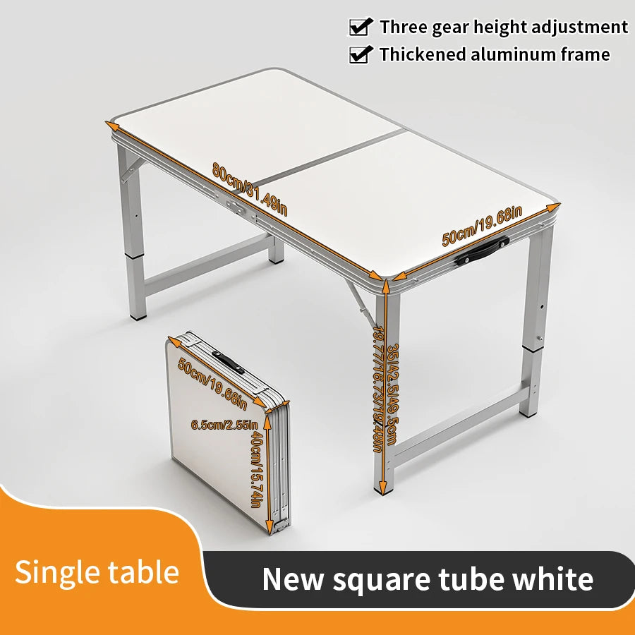 Portable Folding Outdoor Table with Handle for Camping and Picnics