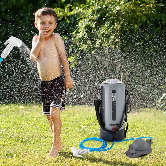 12L Portable Garden Shower with Pump Ideal for Camping and Outdoor Travel