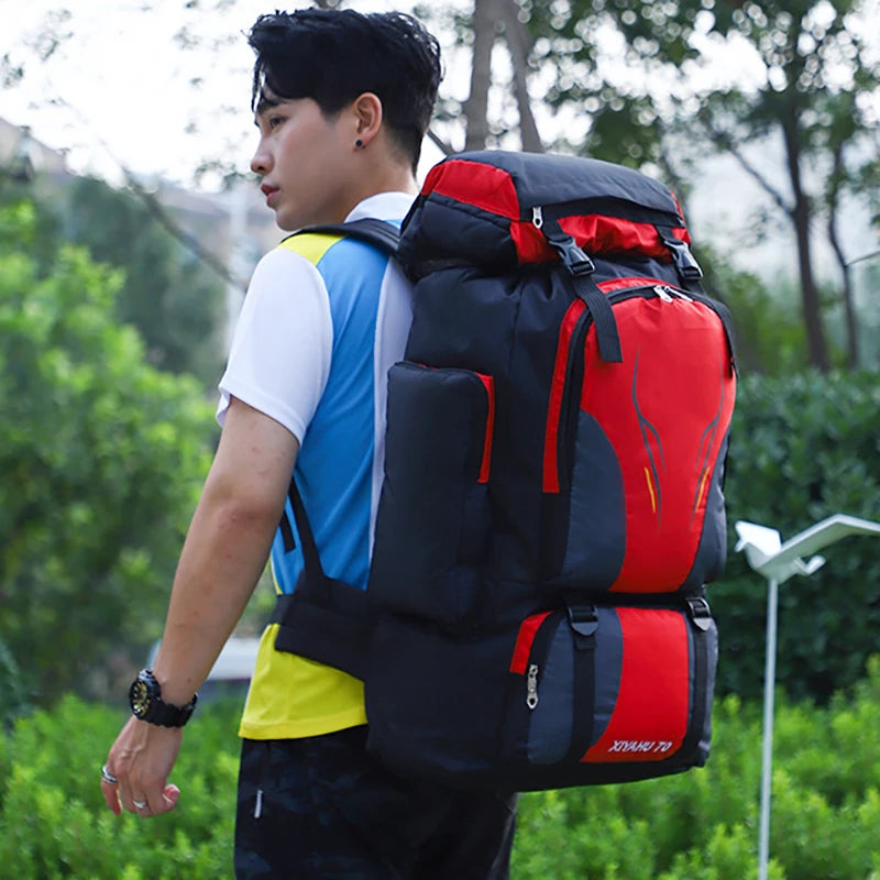 High Capacity Waterproof Hiking Backpack for Men and Women 70L Outdoor Travel Bag