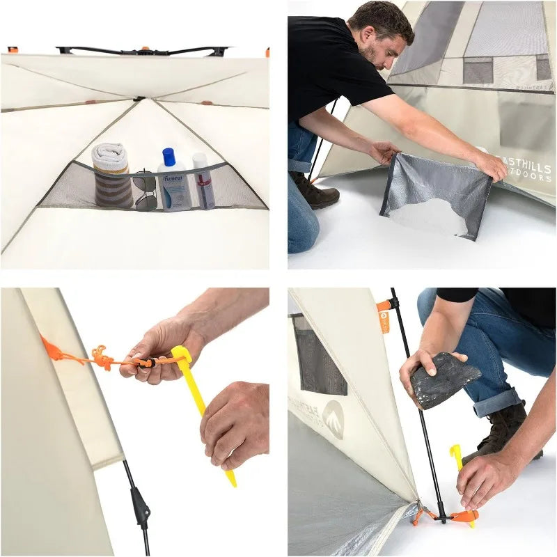 Easthills Outdoors Instant Shader Deluxe XL Beach Tent for 4-6 People