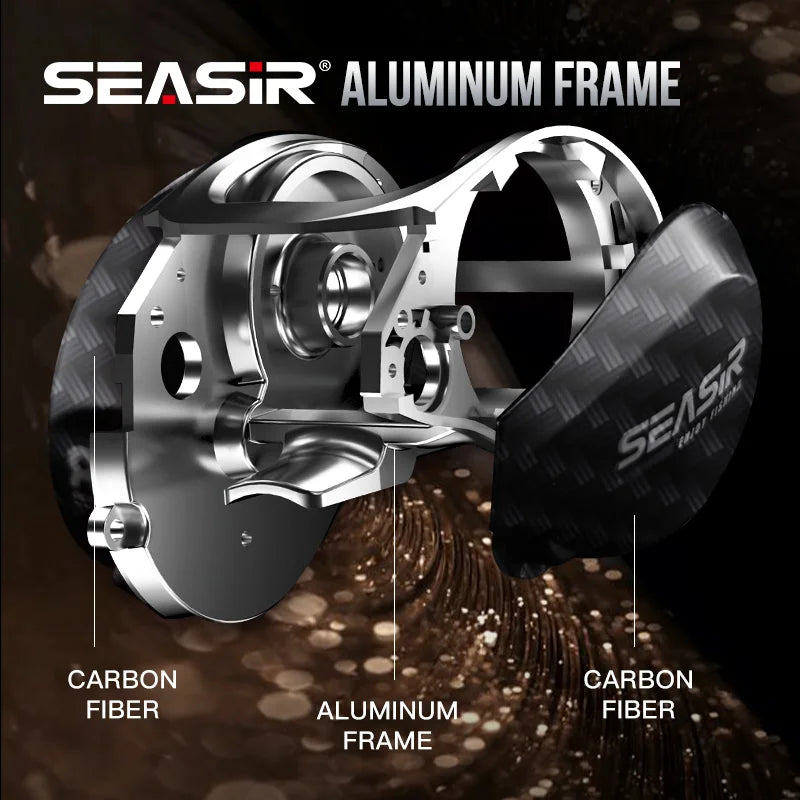 Seasir Salminus Baitcasting Fishing Reel 12Kg Max Drag 8.0:1 Gear Ratio