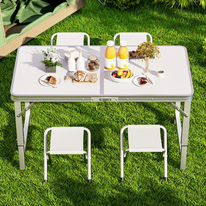 Portable Folding Outdoor Table with Handle for Camping and Picnics