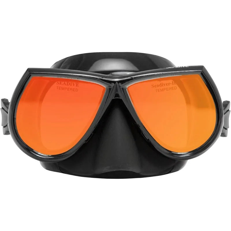 SeaDiver RayBlocker HD Diving Mask with TruVue Lens and Silicone Skirt