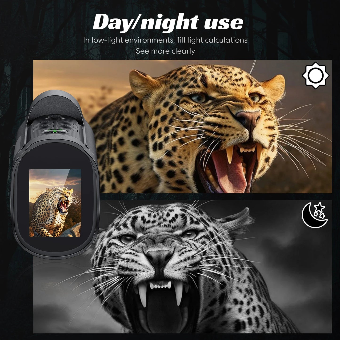 Infrared Night Vision Telescope Camera 10X Digital Zoom 2.8 Inch Screen