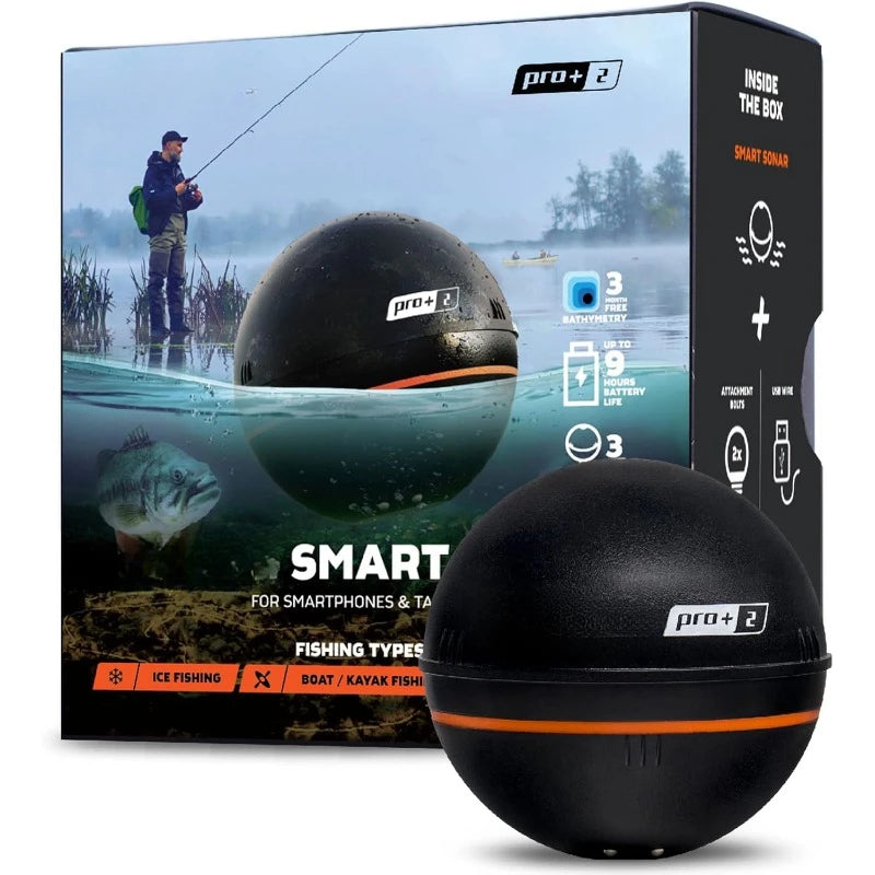 Pro Plus 2 Sonar Fish Finder Portable Depth Finder for Kayaks Boats and Ice Fishing