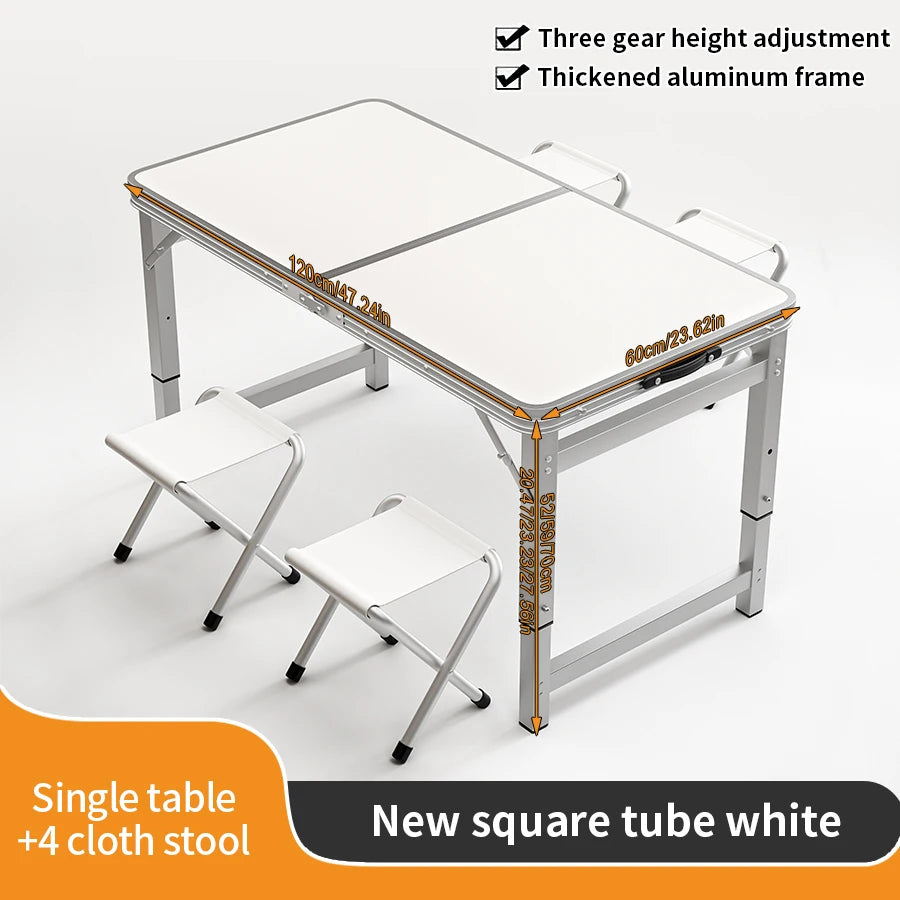 Portable Folding Outdoor Table with Handle for Camping and Picnics