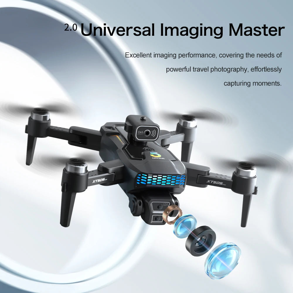 New XT505 GPS Drone with 8K Dual Camera and 5G WiFi FPV Obstacle Avoidance