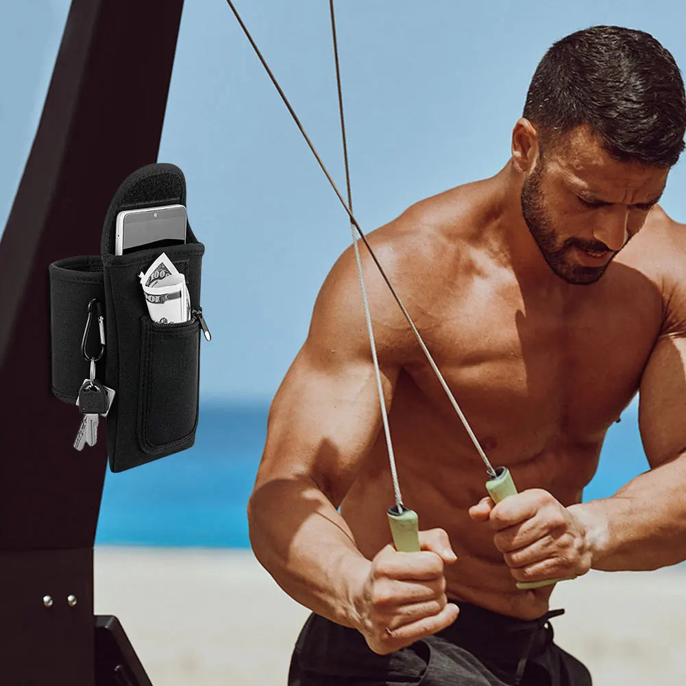 Magnetic Water Bottle Sleeve Pouch Multi Purpose Gym Bag for Office and Travel