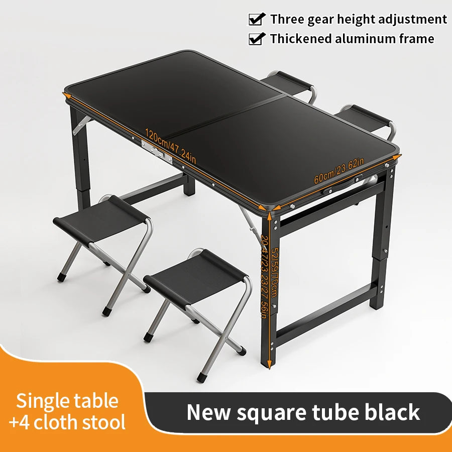 Portable Folding Outdoor Table with Handle for Camping and Picnics