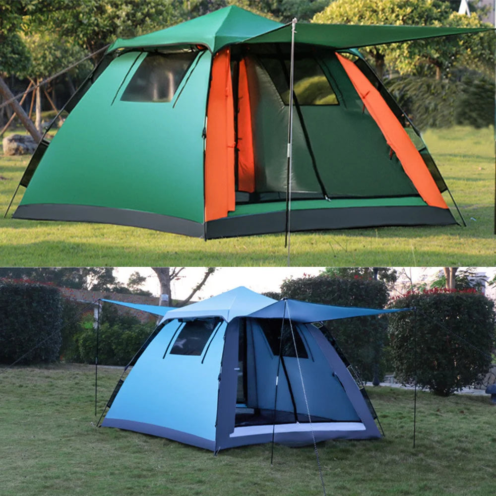 Portable Outdoor Folding Tent for 3-4 People Quick Opening Rain and Sun Proof